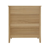 Oikiture 5 Chest of Drawers Dresser Storage Cabinet Tallboy Natural - Side View