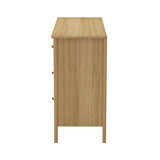 Oikiture 6 Chest of Drawers Dresser Tallboy Natural