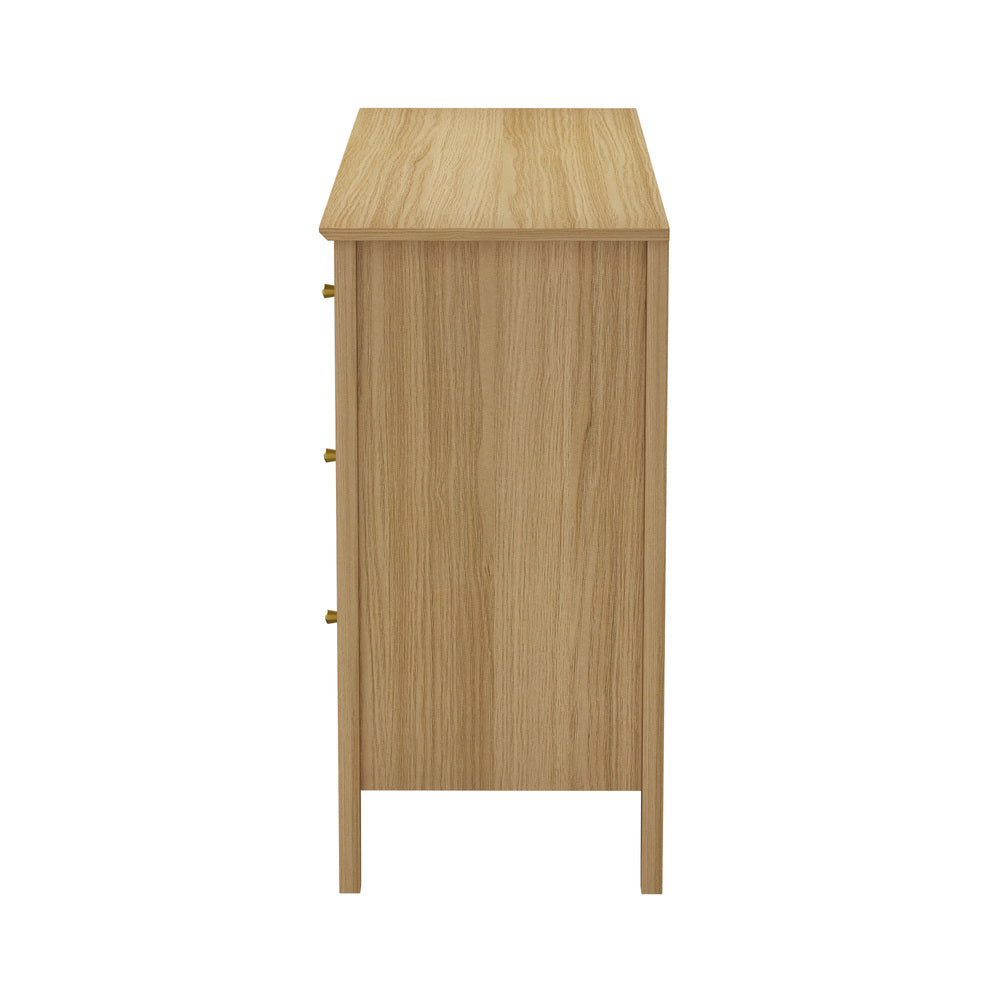 Oikiture 6 Chest of Drawers Dresser Tallboy Natural