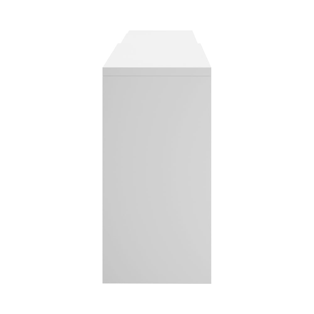 Oikiture 6 Chest of Drawers Dresser with Side Table White