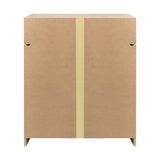 Oikiture 5 Chest of Drawers Tallboy Cabinet Dresser Table Wooden White Furniture - Close-Up Angle