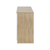 Oikiture 6 Chest of Drawers Tallboy Cabinet Dresser Table Wooden White Furniture