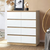 Oikiture Chest of Drawers 8 Drawers Tallboy - 45-Degree Angle