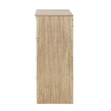 Oikiture Chest of Drawers 8 Drawers Tallboy - Close-Up Angle