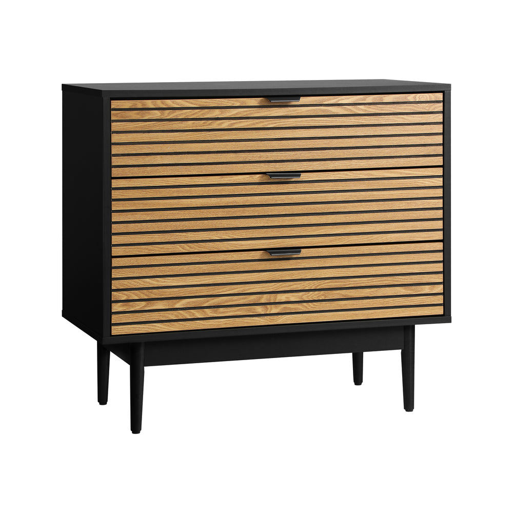 Oikiture 3 Chest of Drawers Dresser Table Lowboy