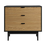 Oikiture 3 Chest of Drawers Dresser Table Lowboy