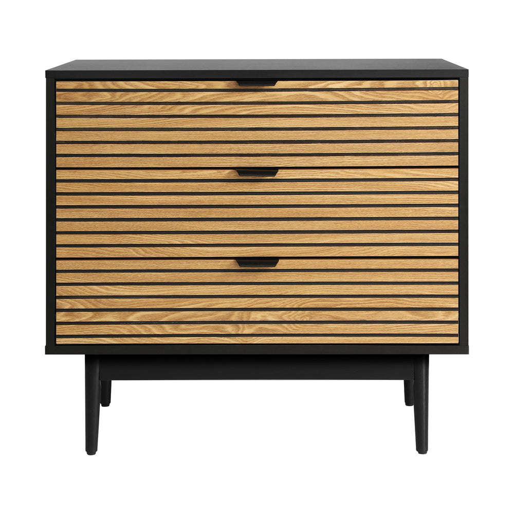 Oikiture 3 Chest of Drawers Dresser Table Lowboy