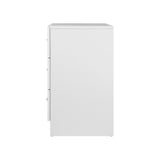 Oikiture 6 Chest of Drawers Aluminum Handles White - Side View