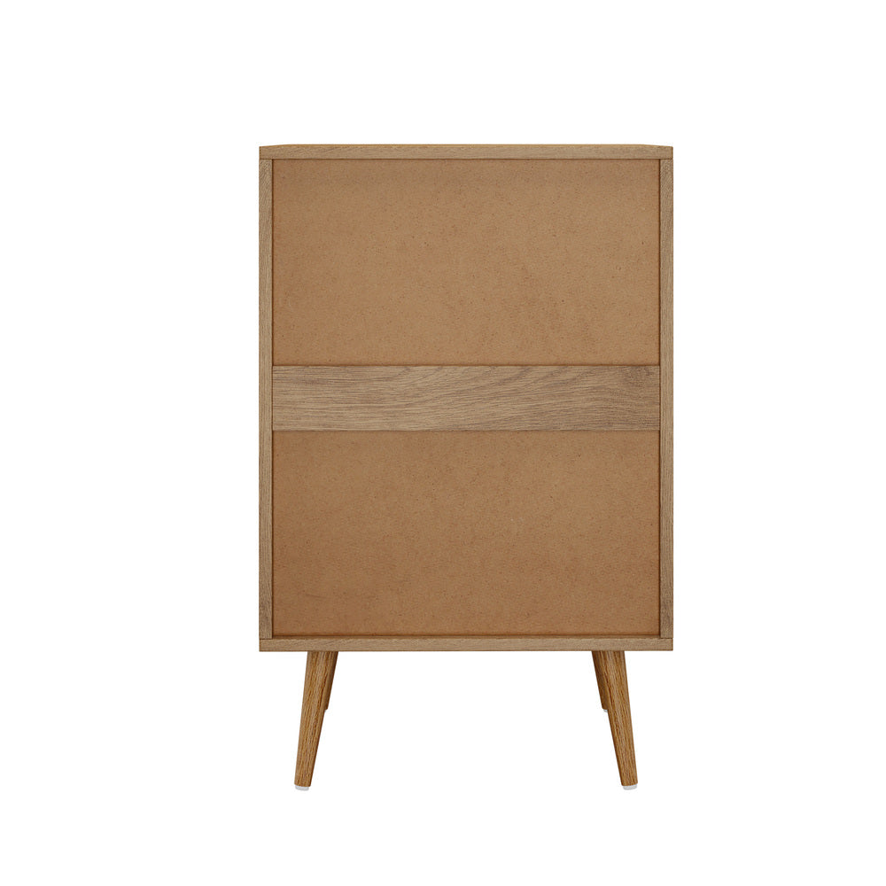 Oikiture 3 Chest of Drawers Tallboy Natural