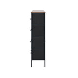 Oikiture 8 Chest of Drawers Fabric Tallboy Retro Vintage