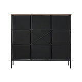 Oikiture 8 Chest of Drawers Fabric Tallboy Retro Vintage - Rear View