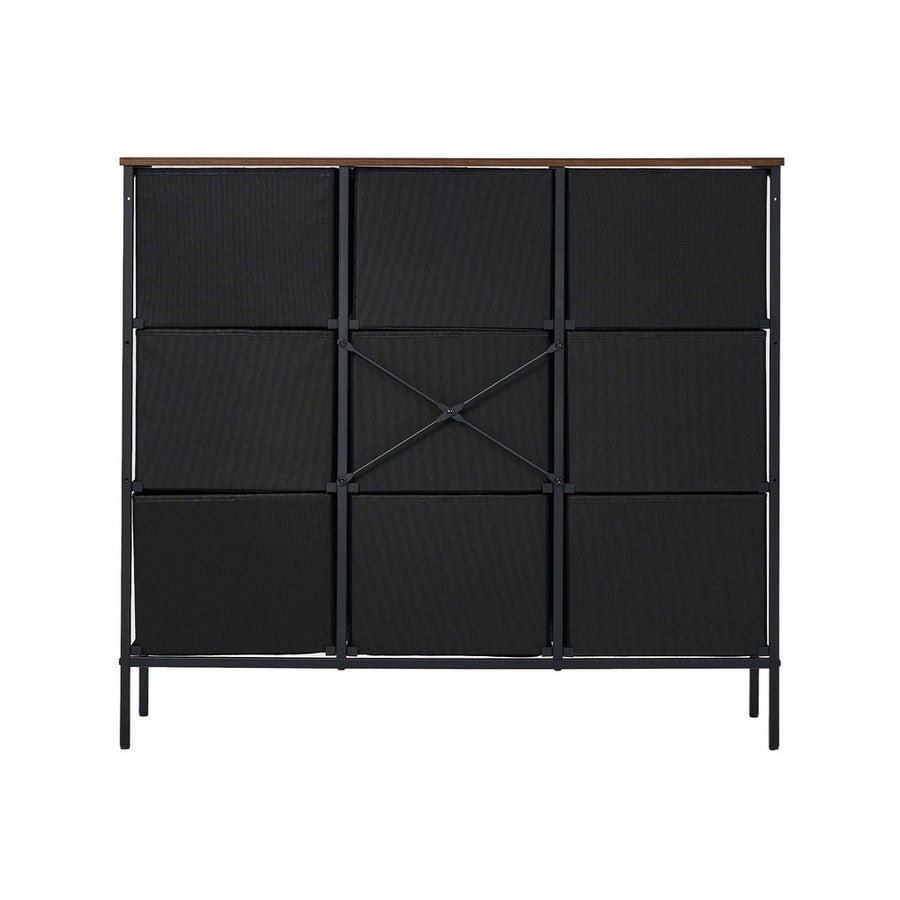 Oikiture 8 Chest of Drawers Fabric Tallboy Retro Vintage