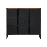Oikiture 9 Chest of Drawers Fabric Lowboy Retro Vintage - Extra Image