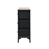 Oikiture 8 Chest of Drawers Fabric Retro Vintage Multi-colour