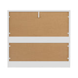 Oikiture 3 Chest of Drawers Lowboy Handle-Free White