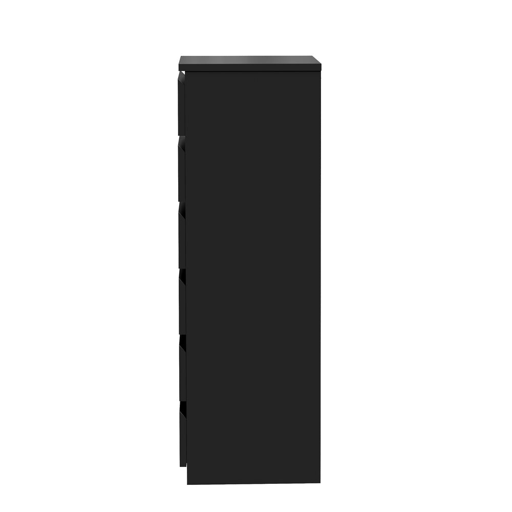 Oikiture 6 Chest of Drawers Tallboy Dresser Table Black