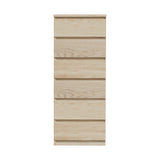 Oikiture 6 Chest of Drawers Tallboy Dresser Table Natural