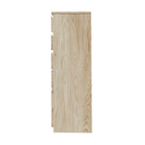 Oikiture 6 Chest of Drawers Tallboy Dresser Table Natural
