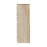 Oikiture 6 Chest of Drawers Tallboy Dresser Table Natural - Extra Image