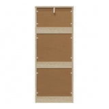 Oikiture 6 Chest of Drawers Tallboy Dresser Table Natural - 45-Degree Angle
