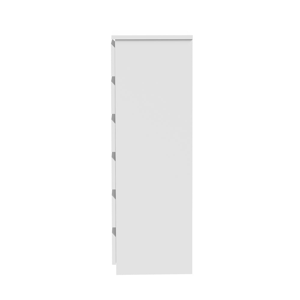 Oikiture 6 Chest of Drawers Lowboy Handle-Free White