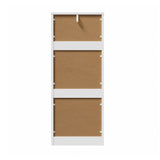 Oikiture 6 Chest of Drawers Lowboy Handle-Free White