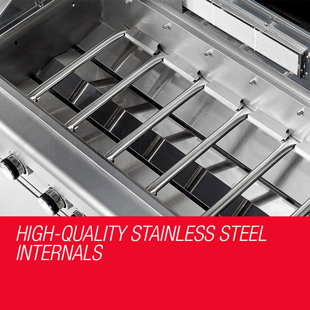 EuroGrille 9 Burner BBQ Grill Outdoor Barbeque Gas Stainless Steel Kitchen