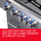 EuroGrille 5 Burner BBQ Outdoor Barbeque Grill Gas Stainless Steel Kitchen