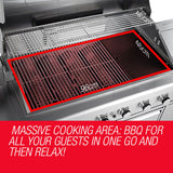 EuroGrille 8 Burner BBQ Outdoor Barbeque Gas Stainless Steel Kitchen - 45-Degree Angle