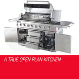 EuroGrille 8 Burner BBQ Outdoor Barbeque Gas Stainless Steel Kitchen - Front View