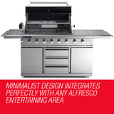 EuroGrille 8 Burner BBQ Outdoor Barbeque Gas Stainless Steel Kitchen