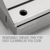 THERMOMATE Commercial Electric Griddle, 2400W Stainless Steel 55x35cm Countertop