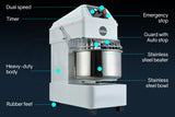 EUROCHEF Commercial 20L 1500W Spiral Dough Mixer Machine, 2 Speed - Extra Image