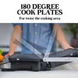 EUROCHEF Smart Multi Contact Grill and Sandwich Panini Press, with Waffle Maker Plates