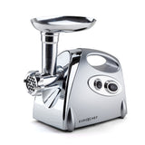 EUROCHEF ElEUROCHEF Electric Meat Grinder, Stainless Steel Mincer Sausage Filler Kibbe Maker, Silverctric Meat Grinder, Stainless Steel Mincer Sausage