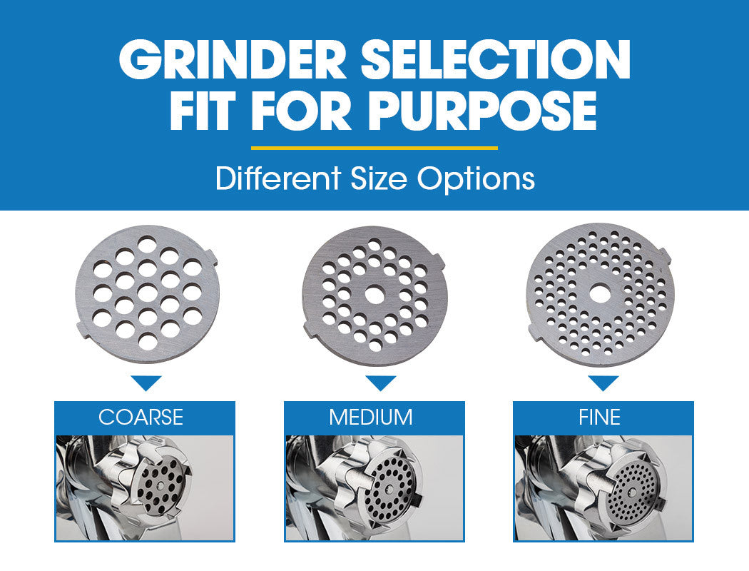 EUROCHEF ElEUROCHEF Electric Meat Grinder, Stainless Steel Mincer Sausage Filler Kibbe Maker, Silverctric Meat Grinder, Stainless Steel Mincer Sausage Filler Kibbe Maker, Silver