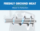 EUROCHEF ElEUROCHEF Electric Meat Grinder, Stainless Steel Mincer Sausage Filler Kibbe Maker, Silverctric Meat Grinder, Stainless Steel Mincer Sausage