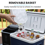 POLYCOOL Portable Ice Maker Machine, Automatic, 12kg/day,  Auto Clean, with Scoop and Removable Basket, Black - Top-Down View