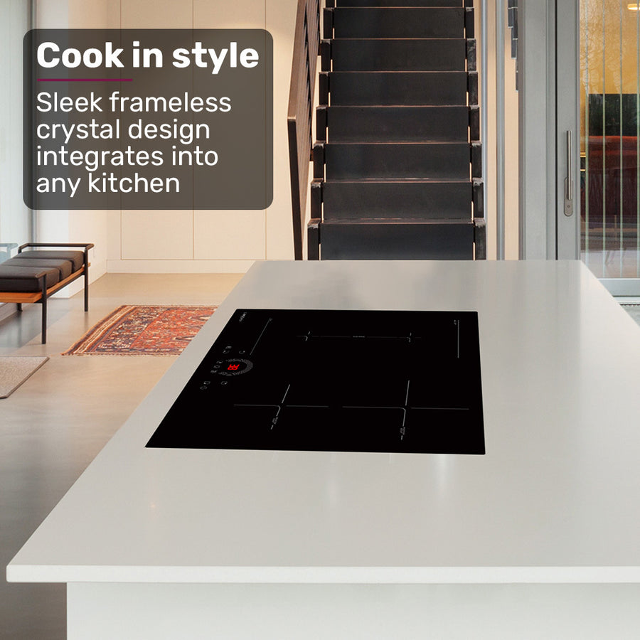 EUROCHEF 60cm 4 Zone Induction Cooktop, 7200W Electric, FlexZone Function, Touch Controls, image 3