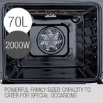 EuroChef 60cm 8 Functions Built-In Electric Wall Oven - OE708A