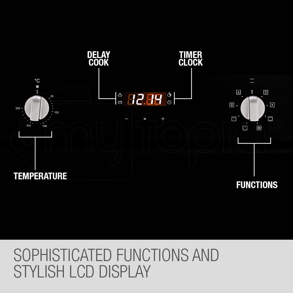 EuroChef 60cm 8 Functions Built-In Electric Wall Oven - OE708A