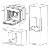 EuroChef 60cm 8 Functions Built-In Electric Wall Oven - OE708A - Rear View