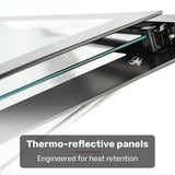 EuroChef 60cm Stainless Built-in 70L Grill 8 Function Fan Forced Electric Wall Oven