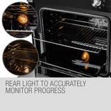 EuroChef 60cm Stainless Built-in 70L Grill 8 Function Fan Forced Electric Wall Oven - Front View