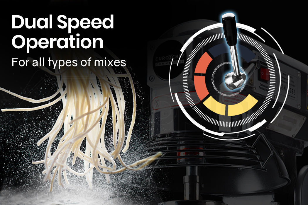 EuroChef Silver 10L Commercial Grade Planetary Mixer