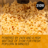 EuroChef Popcorn Machine - Popper Popping Classic Cooker Microwave - Top-Down View
