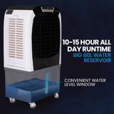 POLYCOOL 450W 80L Evaporative Air Cooler, Commercial Grade, Remote Control, Fan - 45-Degree Angle
