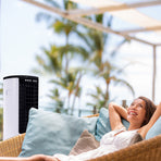 POLYCOOL 12L Evaporative Air Cooler Portable Home Fan, Purifier, Humidifier, Ioniser, Remote Control