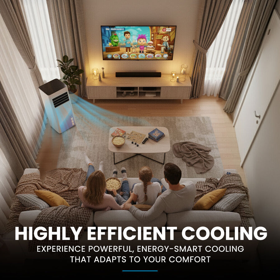 CARSON 2.05kW Portable Air Conditioner, with Dehumidifier & Fan Mode, Remote Control, 24hr Timer, Sleep Mode