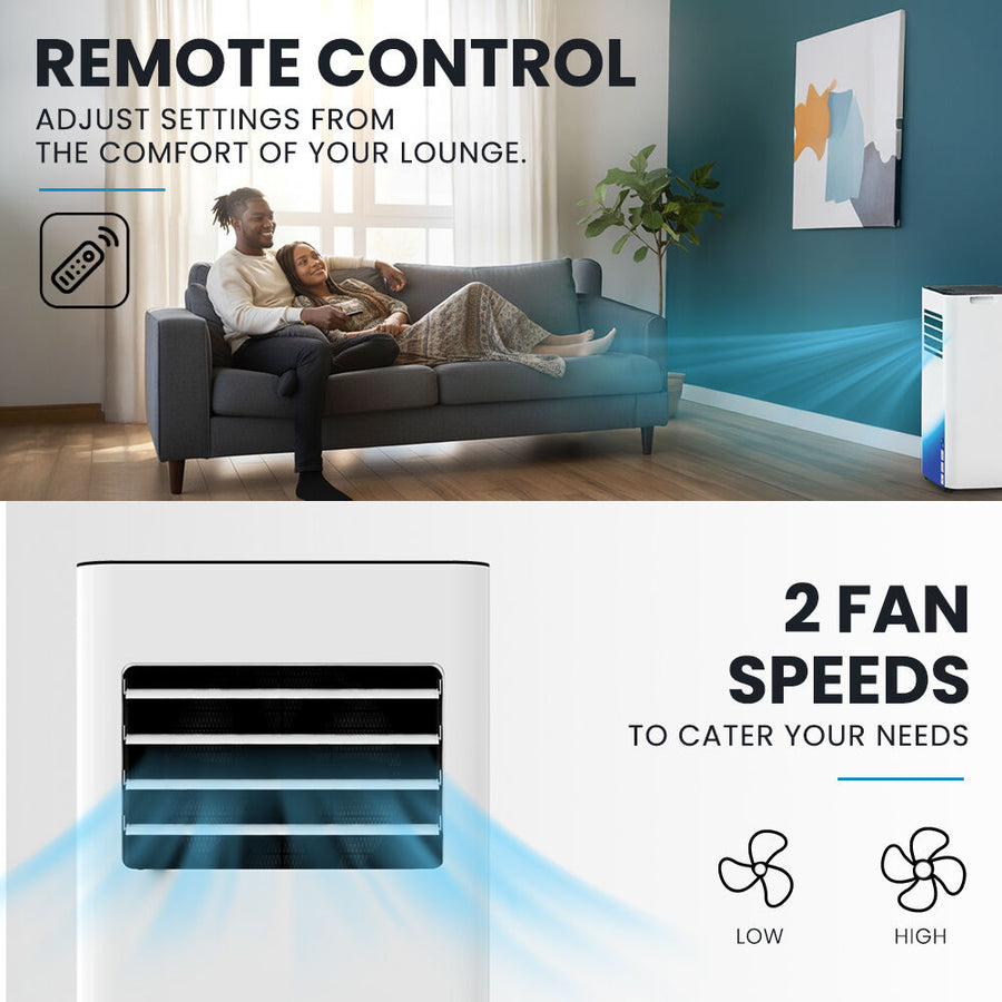 CARSON 2.05kW Portable Air Conditioner, with Dehumidifier & Fan Mode, Remote Control, 24hr Timer, Sleep Mode